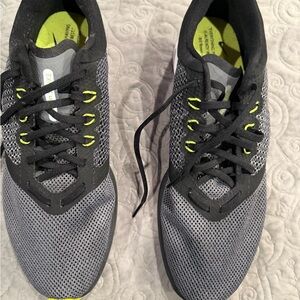 Nike Zoom Black and Gray Running Shoes with Neon Highlights